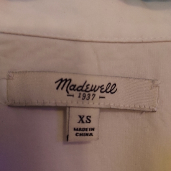 Madewell women's long sleeve white top with big stripe heart xs - Picture 4 of 10